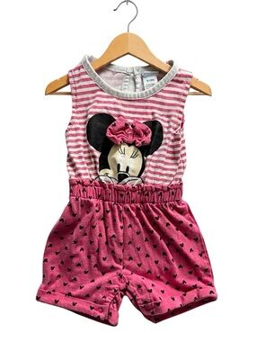 10/$15 Disney Baby Minnie Mouse Pink Romper Size 6-12 Months